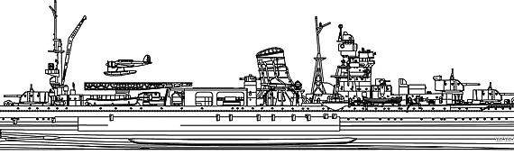 Корабль IJN Agano [Light Cruiser] - чертежи, габариты, рисунки